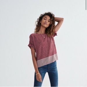 Madewell Red Silk Ascot Tile Top